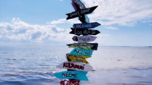 Prangliresto Rannabaar viitadega post mere taustal