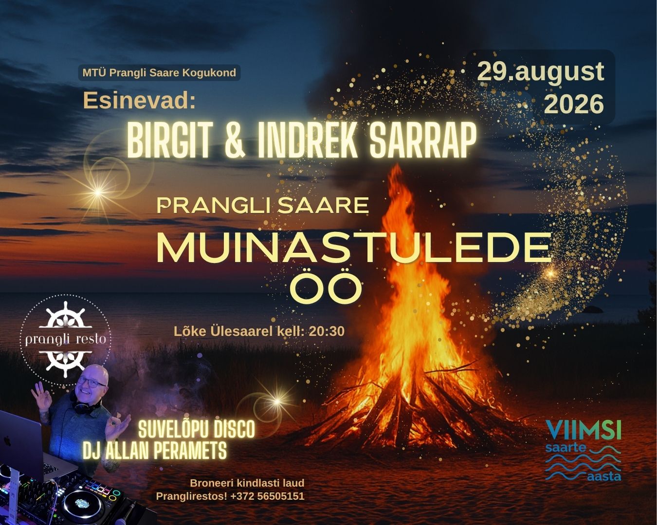 prangli Muinastulede öö 2026 poster (1350 x 1080 px)